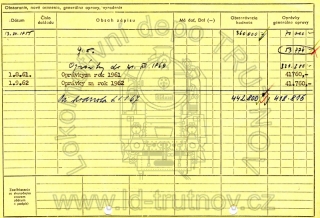 Inventární karta motorového vozu M131.1199