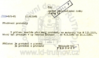 Předávací protokoly - M131.1125