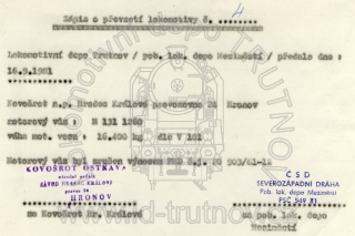 Zápis o převzetí M131.1260 do Kovošrotu