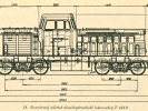 Náčrtek prototypu motorové lokomotivy T444.0