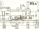Schéma lokomotivy řady 313.4