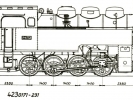 Výkres lokomotiv řady 423.0171-0231