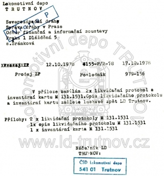 Prodej základního prostředku - M131.1531